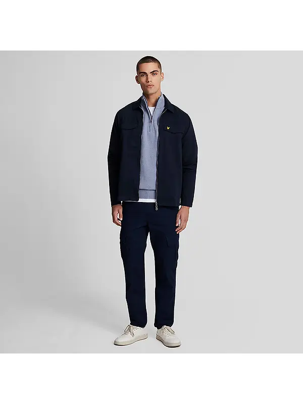 Lyle & Scott Men's Premium Lambswool 1/4 Zip Jumper - Factory Blue Image 3