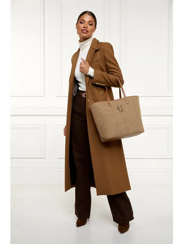 Holland Cooper Women's Kensington Tote Bag - Tan Herringbone Image 4