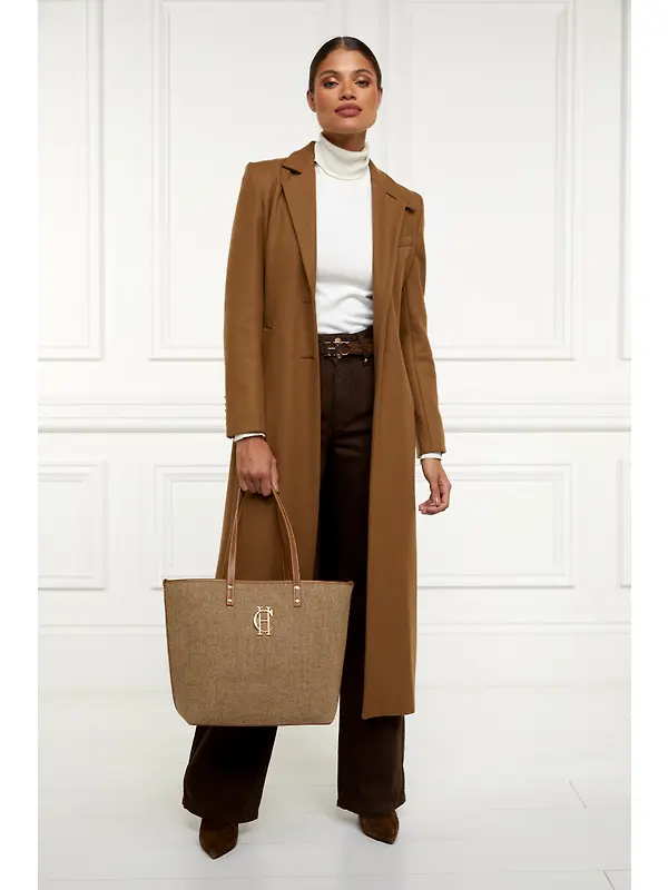 Holland Cooper Women's Kensington Tote Bag - Tan Herringbone Image 5