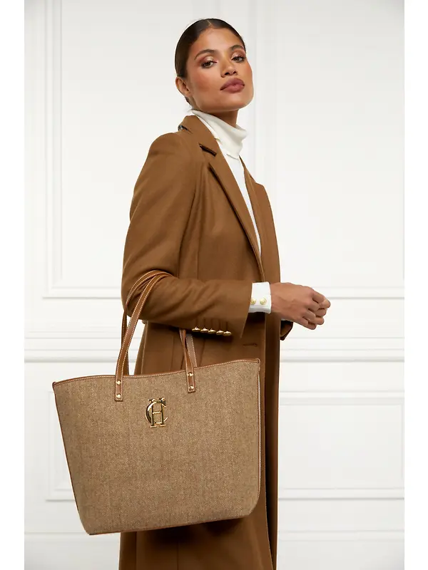 Holland Cooper Women's Kensington Tote Bag - Tan Herringbone Image 6