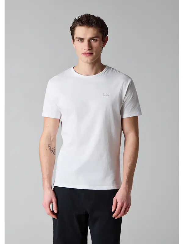 Paul Smith Men's Organic Cotton Logo 3 Pack Lounge T-Shirts - Mixed Image 5
