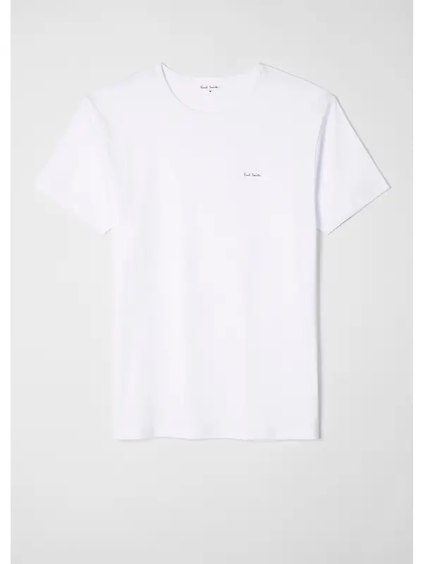 Paul Smith Men's Organic Cotton Logo 3 Pack Lounge T-Shirts - White/Sky Blue/Black Image 6