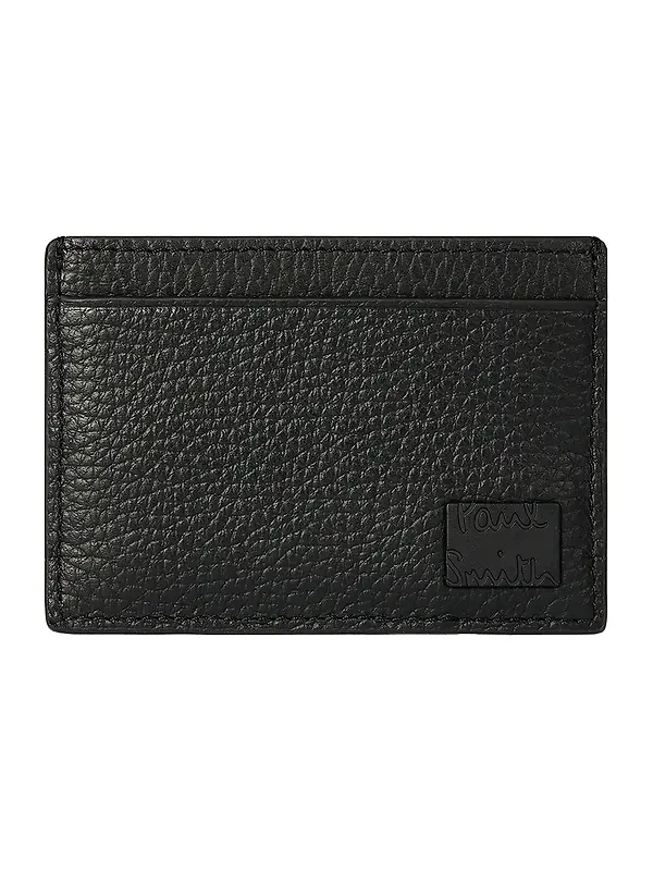 Paul Smith Men's Grained Leather Card Holder - Black Image 1