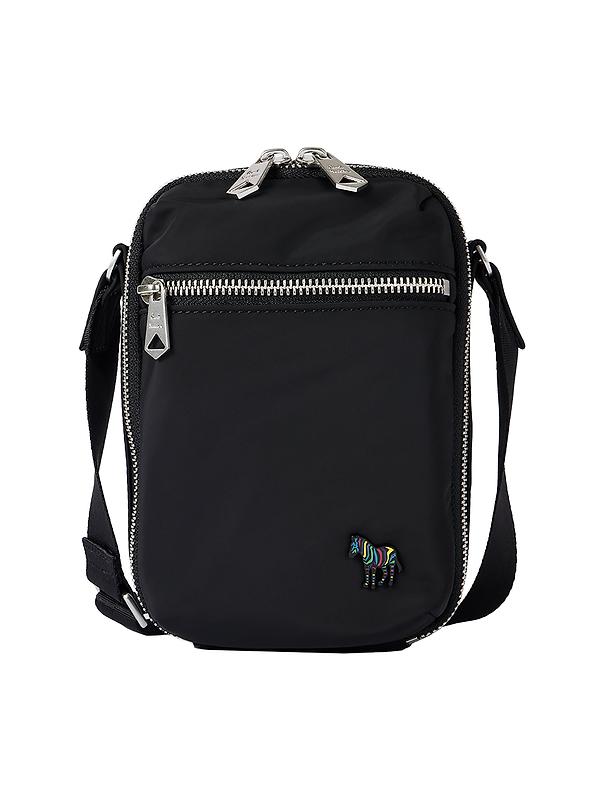 Paul Smith Men's Recycled Polyester Zebra Messenger Bag - Black