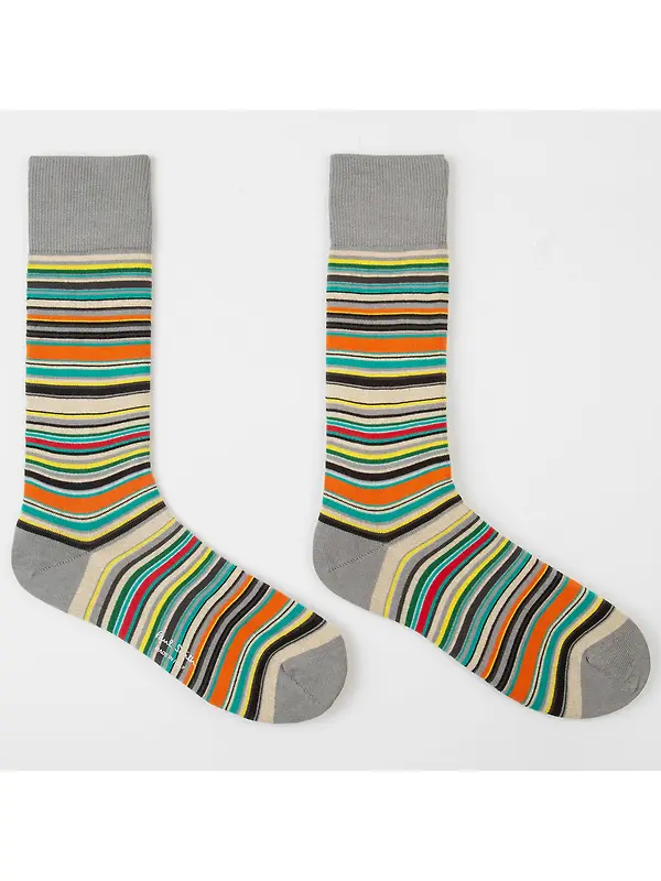 Paul Smith Men's Signature Stripe Socks - 2 Pack - Black & Grey - One Size Image 2