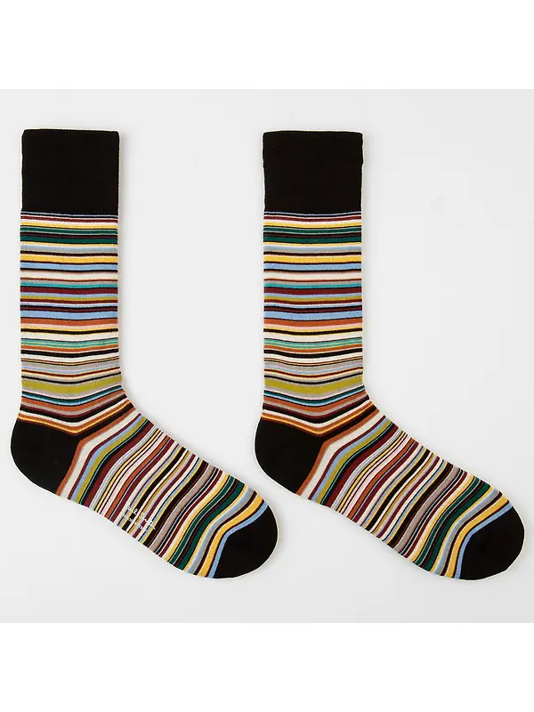 Paul Smith Men's Signature Stripe Socks - 2 Pack - Black & Grey - One Size Image 3