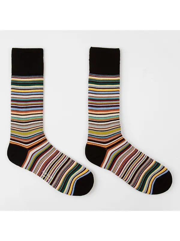 Paul Smith Men's Signature Stripe Socks - 2 Pack - Black & Navy - One Size Image 3