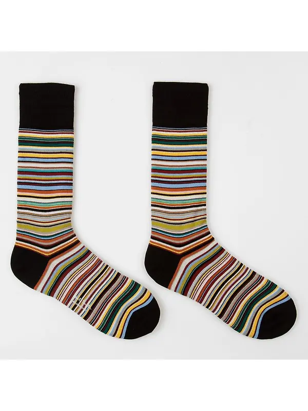 Paul Smith Men's Signature Stripe 3 Pack Socks - Tri-Colour Image 5