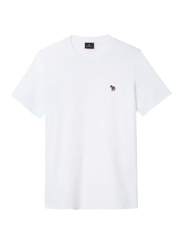 PS By Paul Smith Men's Cotton Zebra Logo T-Shirt - White Image 1