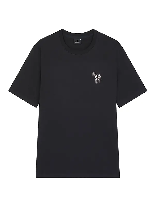 PS By Paul Smith Men's Reg Fit Small Zebra T-Shirt - Black Image 1