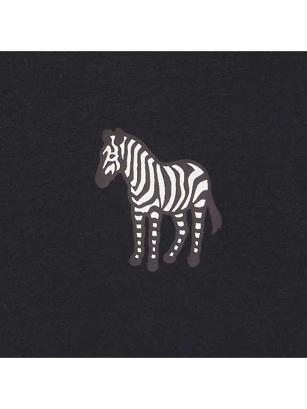 PS By Paul Smith Men's Reg Fit Small Zebra T-Shirt - Black Image 2