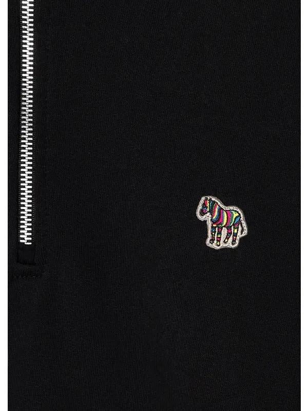 Paul Smith Men's Regular Fit Zebra Half-Zip Sweatshirt - Black Image 5
