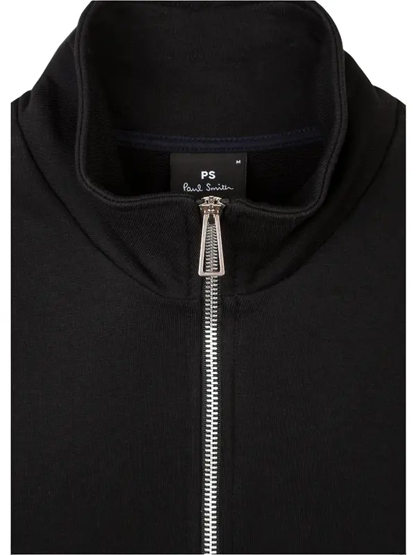 Paul Smith Men's Regular Fit Zebra Half-Zip Sweatshirt - Black Image 6