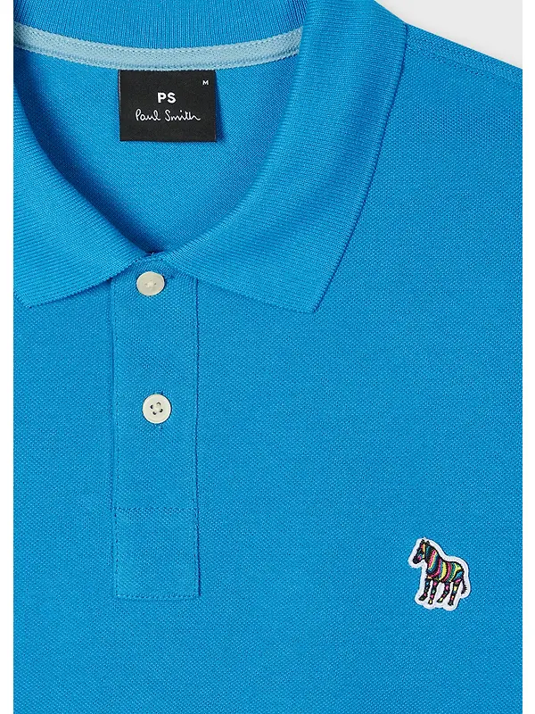 PS By Paul Smith Men's Organic Cotton Zebra Polo Shirt - Blue Image 2