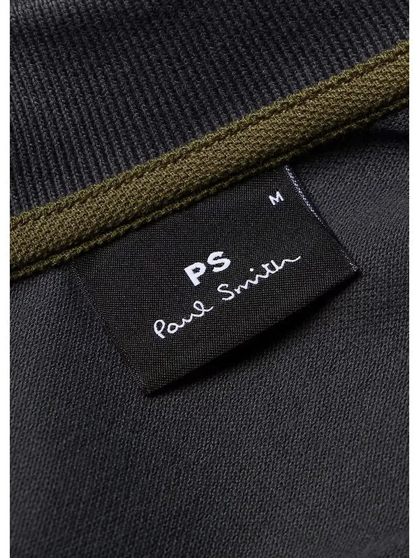 PS By Paul Smith Men's Organic Cotton Zebra Polo Shirt - Charcoal Image 4