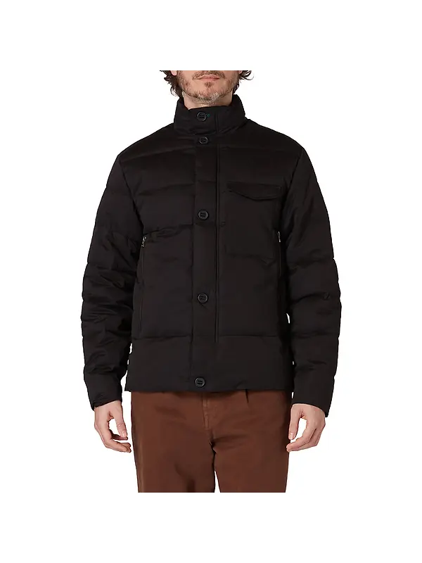 PS By Paul Smith Men's Cropped Fibre Down Puffer Jacket - Black Image 1