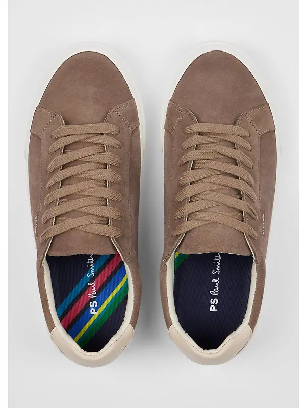 PS By Paul Smith Men's Leather Amos Trainers - Sand Image 5