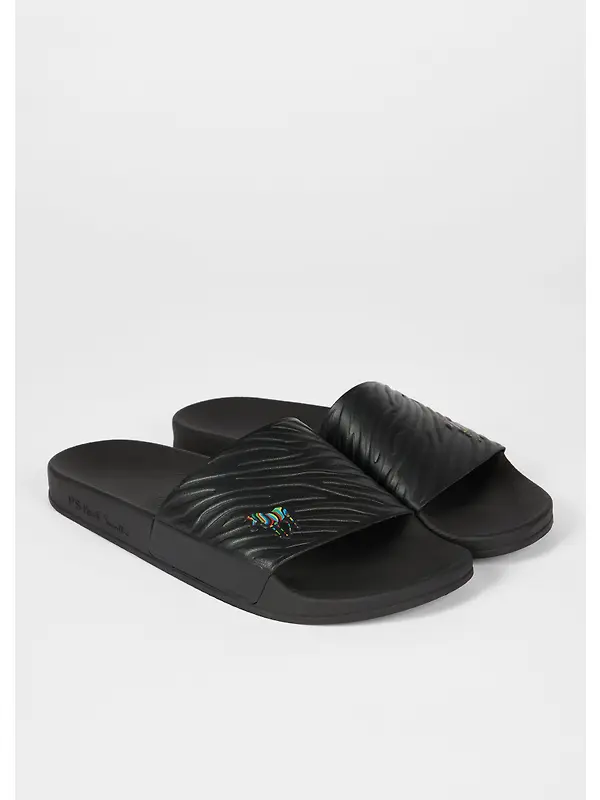 PS By Paul Smith Men's Zebra Zed Slides - Black Image 6