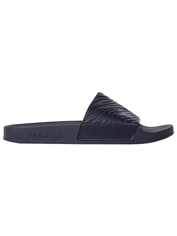 Paul Smith Men's Zebra Zed Slides - Navy Image 1