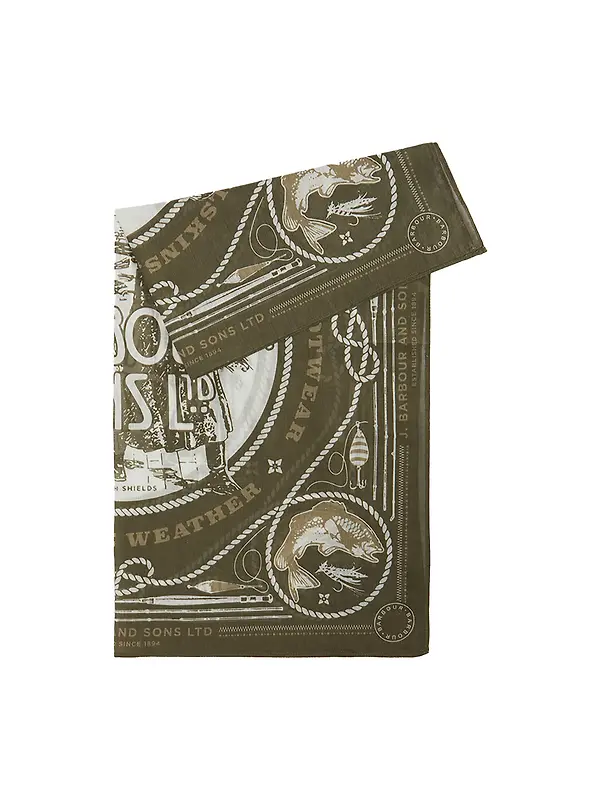Barbour Men's Heritage Bandana - Mid Olive Image 1