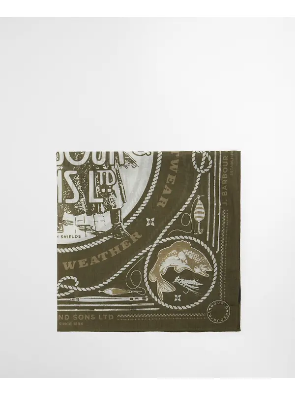 Barbour Men's Heritage Bandana - Mid Olive Image 4
