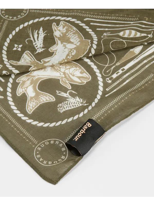 Barbour Men's Heritage Bandana - Mid Olive Image 5
