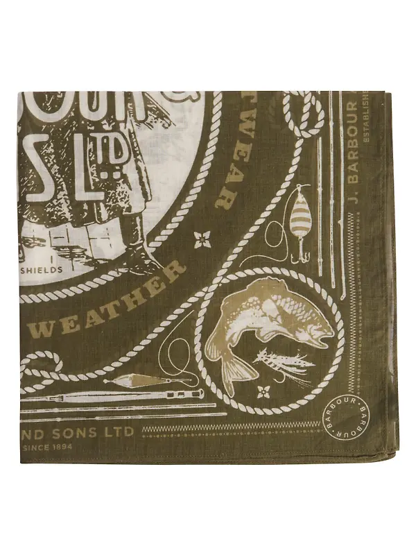 Barbour Men's Heritage Bandana - Mid Olive Image 3