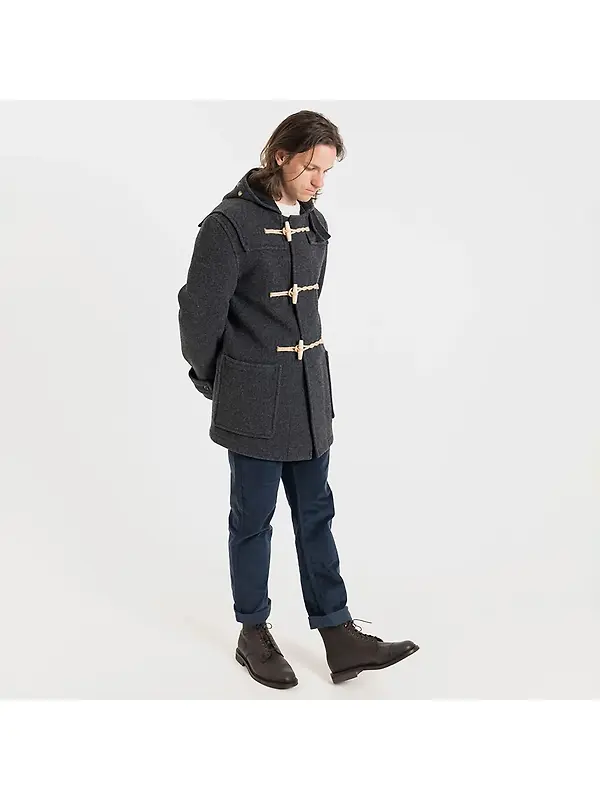 Gloverall Men's Mid-Length Monty Duffle Coat - Charcoal Image 4