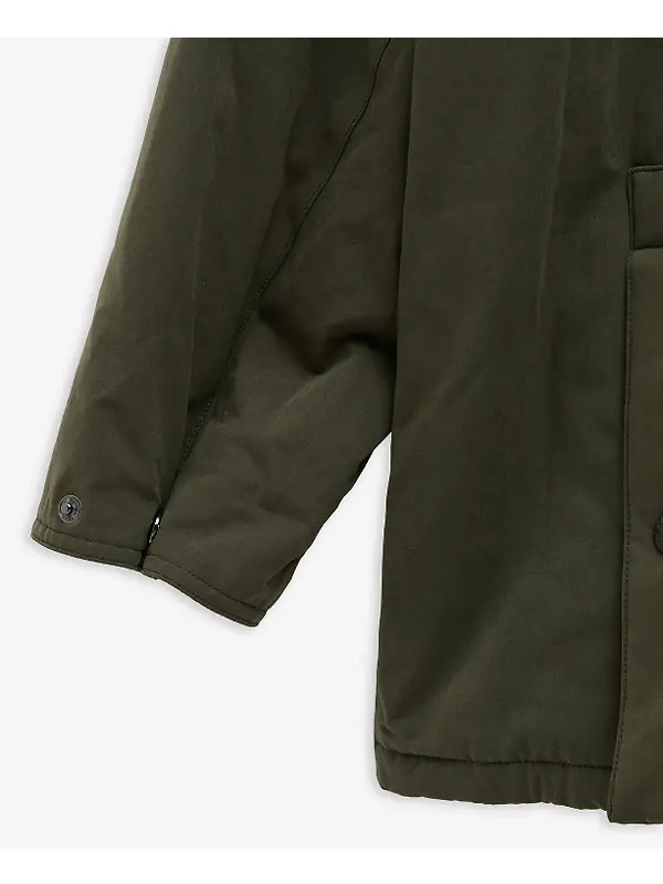 Barbour Men's Oversized Bedale Padded Casual Jacket - Olive Image 12