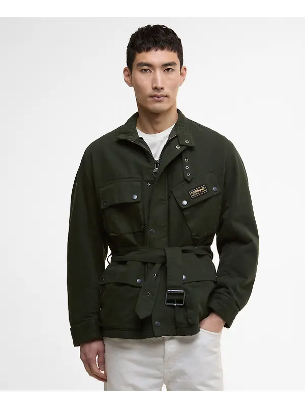 Barbour International Men's Washed Casual A7 Jacket - Sage Image 2