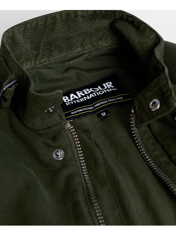 Barbour International Men's Washed Casual A7 Jacket - Sage Image 8