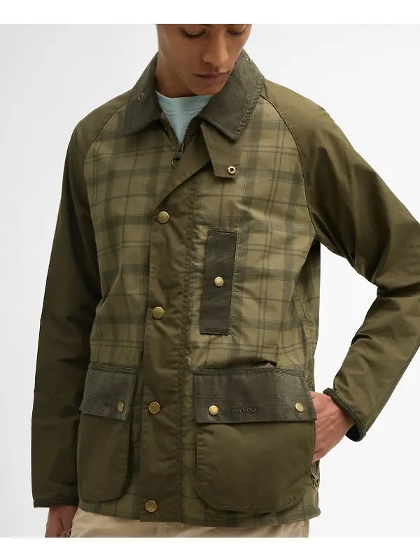 Barbour Men's Festival Modified Bedale Casual Jacket - Dusky Green Tartan Image 5