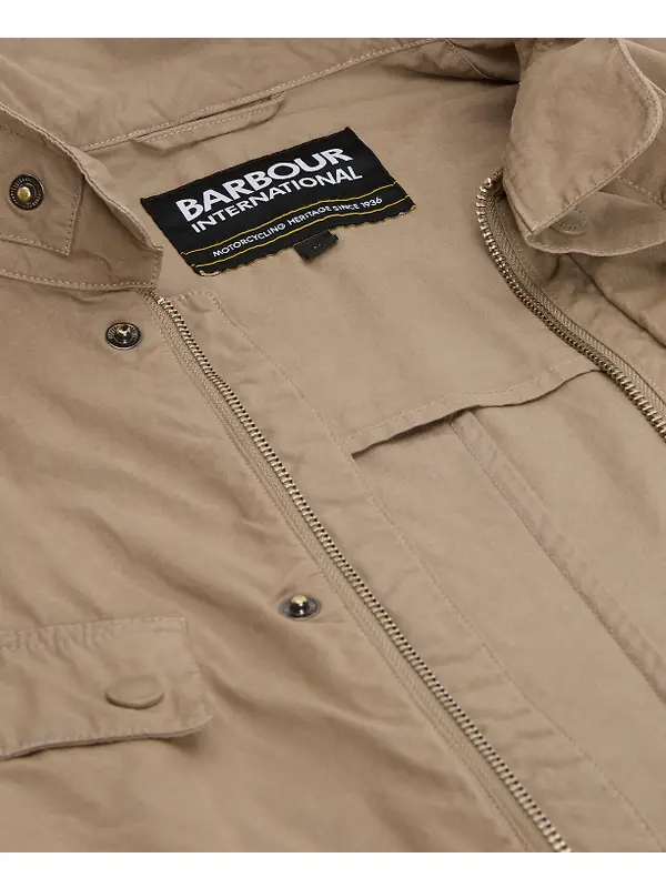 Barbour International Men's Garment Dyed Duke Casual Jacket - Timberwolf Image 7