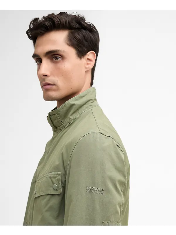 Barbour International Men's Garment Dyed Duke Casual Jacket - Burnt Olive Image 8