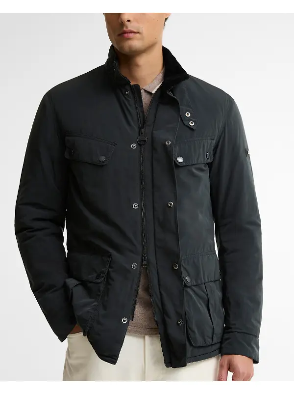 Barbour International Men's 90th Anniversary Duke Casual Jacket - Black Image 6