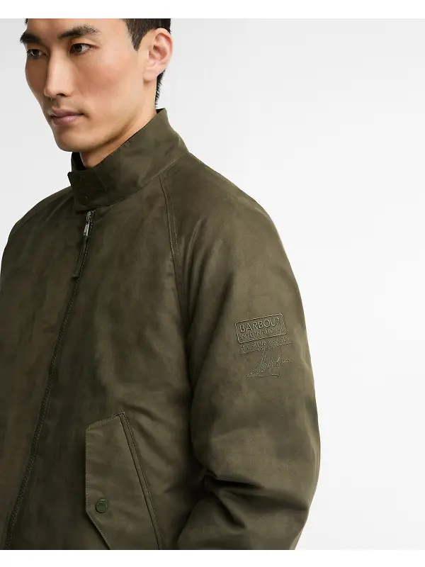 Barbour International Men's Steve McQueen Drome Casual Jacket - Olive Image 5