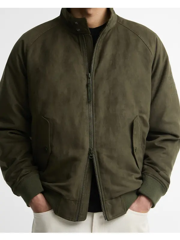Barbour International Men's Steve McQueen Drome Casual Jacket - Olive Image 6