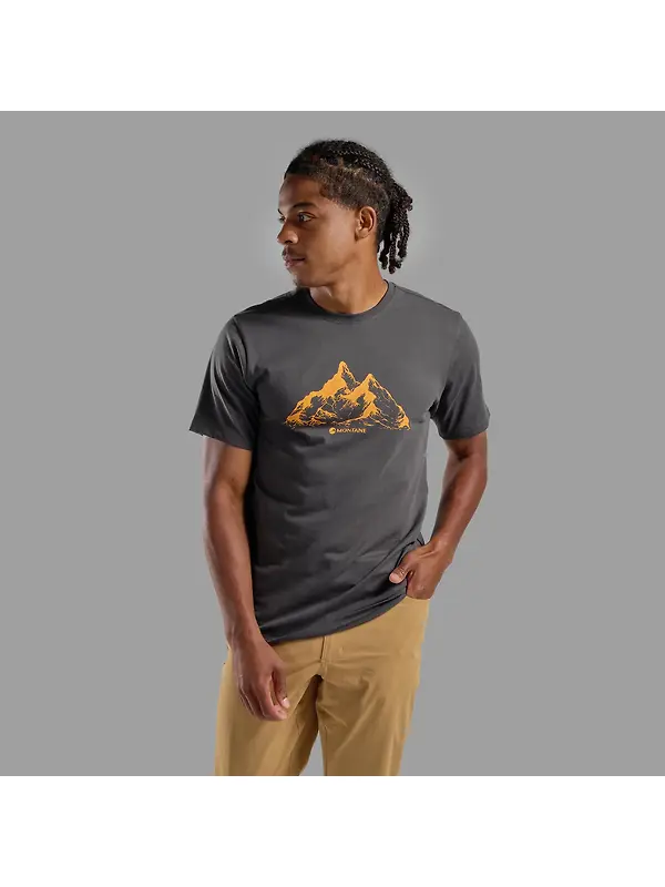 Montane Men's Dual Mountain T-Shirt - Midnight Grey Image 2