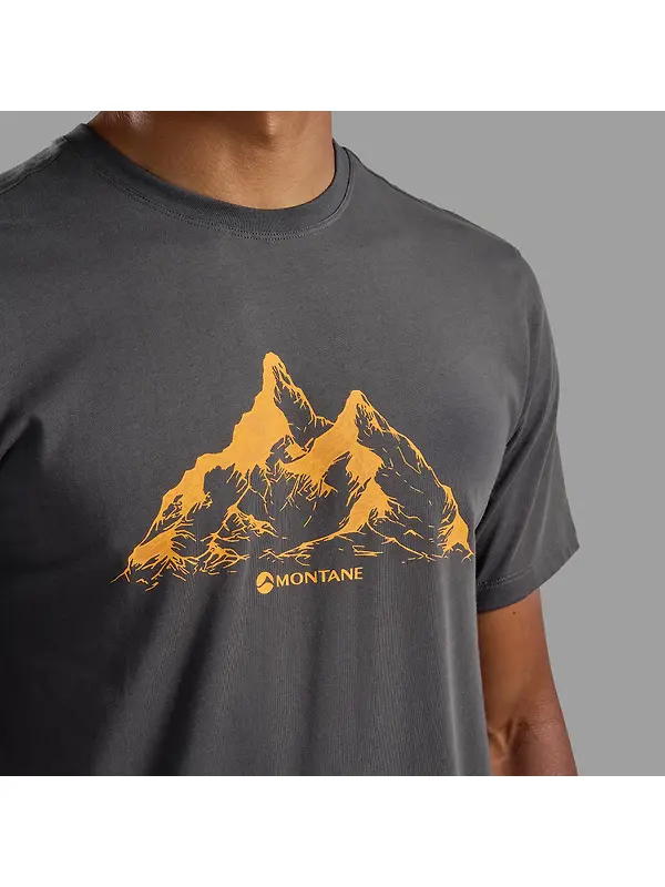 Montane Men's Dual Mountain T-Shirt - Midnight Grey Image 4