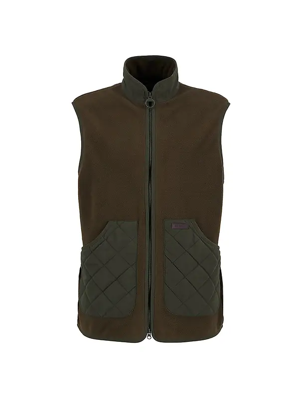 Barbour Men's Lowich Fleece Gilet - Olive Image 1
