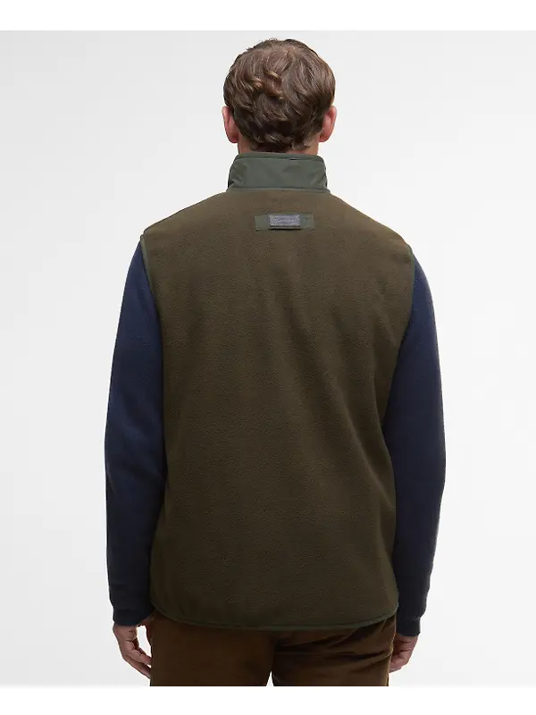Barbour Men's Lowich Fleece Gilet - Olive Image 4
