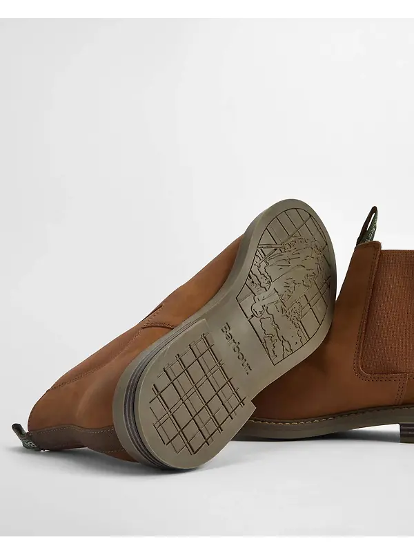 Barbour Men's Farsley Chelsea Boots - Dark Tan Image 6