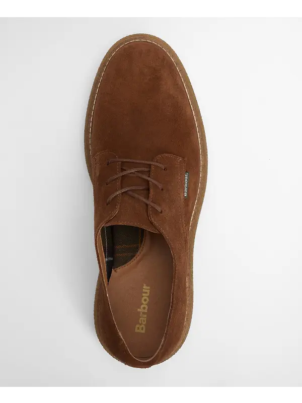 Barbour Men's Harefield Derby Shoes - Toffee Suede Image 7