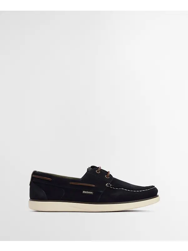 Barbour Men's Rothley Boat Shoes - Navy Suede Image 2
