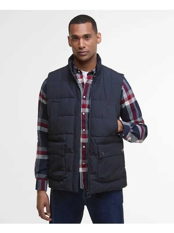 Barbour Men's Bedale Puffer Gilet - Dark Navy Image 2