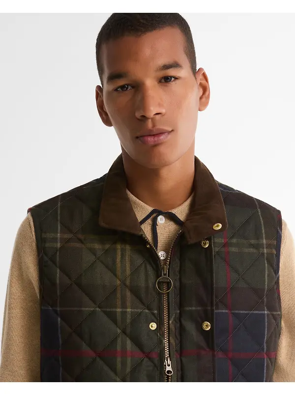 Barbour Men's Tartan Lowerda Classic Gilet - Classic Tartan Image 6