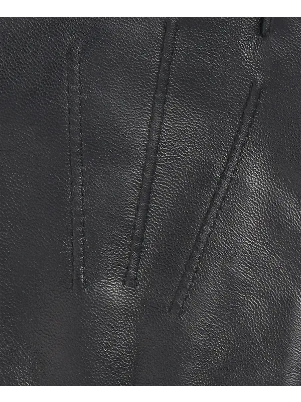 Barbour Men's Burnished Leather Thinsulate Gloves - Black Image 3