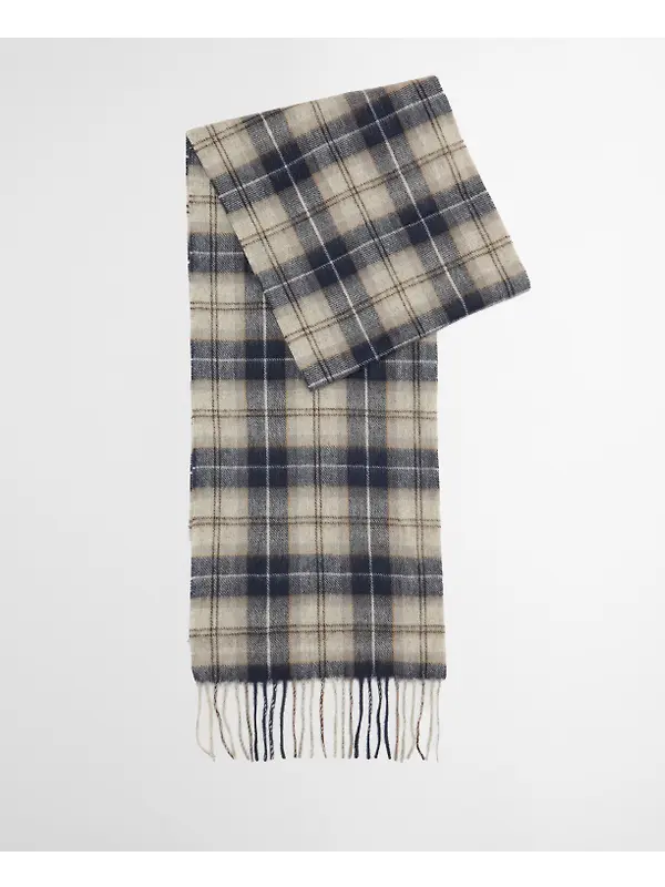 Barbour Men's Tartan Scarf & Glove Gift Set - Grey Midnight Image 5