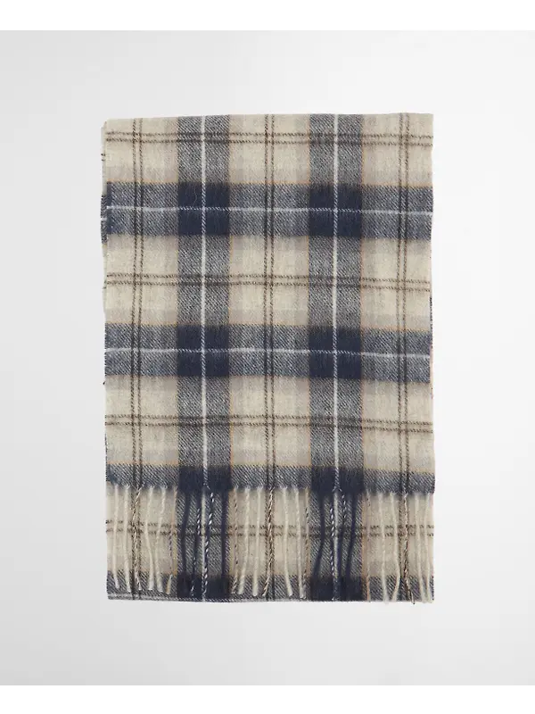 Barbour Men's Tartan Scarf & Glove Gift Set - Grey Midnight Image 6