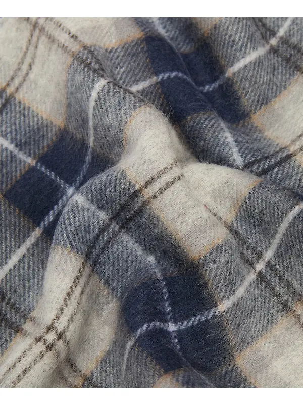 Barbour Men's Tartan Scarf & Glove Gift Set - Grey Midnight Image 10